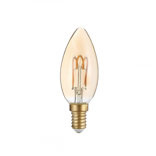  LED E14 CANDLE AMBER 3W 2700K 230V AC 300° 200LM RA80