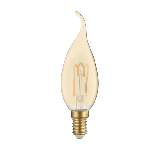  LED E14 CANDLE TIP AMBER 3W 2700K 230V AC 300° 200LM RA80
