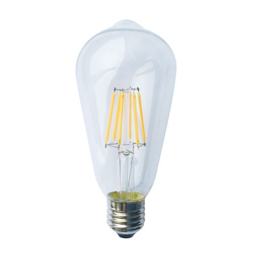  LED FILAMENT ST64 E27 230V 7W 2700K 360° 600Lm Ra80 DUOPACK