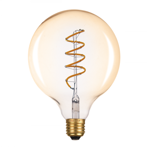  LED E27 G125 AMBER 6W 2700K 230V AC 300° 420LM RA80