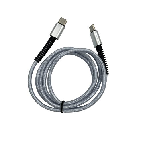 Charging Braided Cable 1m  Silver