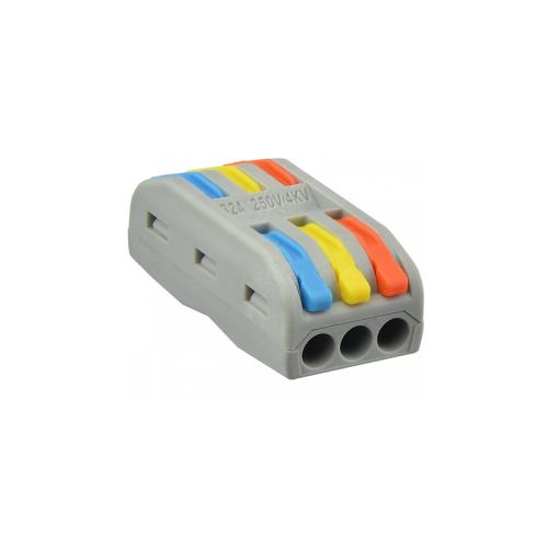 PUSH WIRΕ CONNECTOR 3C 0.08-4mm 2 32A 250V IP20 10pcs
