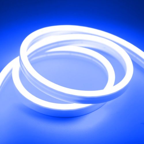 LED NEON STRIP FLAT, SIDE 4X8mm BLUE 6W 24V IP67 m