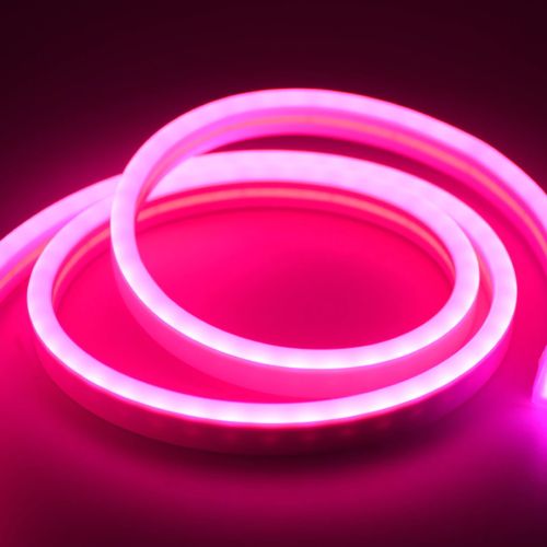 LED NEON STRIP FLAT, SIDE 4X8mm PINK 6W 24V IP67 m