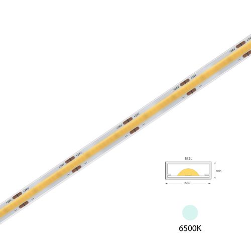 LED COB STRIP 512L 12W 6500Κ IP67 CRI>90 24VDC 