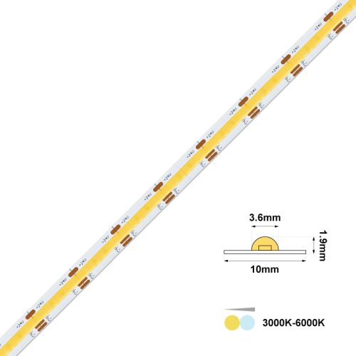 LED COB STRIP TUNABLE 16W 10mm 3000K-6000K IP20 24V